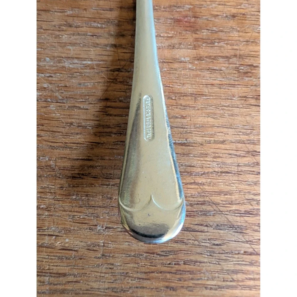 Vintage Leonard Silver Plated Pierced Olive Spoon Ornate Floral Made in Italy